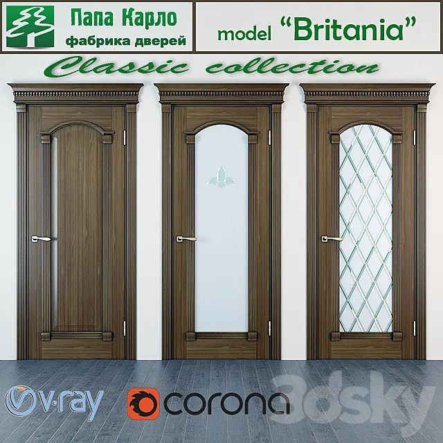 Door Britania (Series Classic) 3D Model