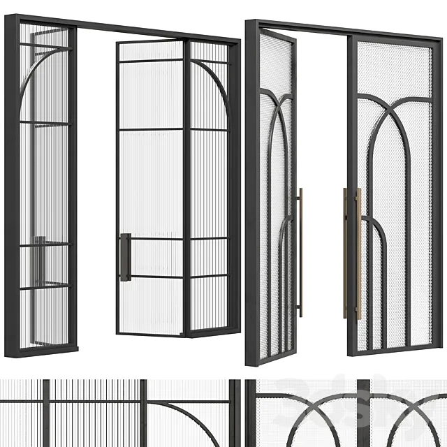 Door Collection 11-Interior – Glass Door 3D Model