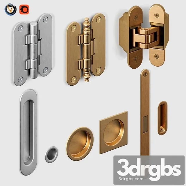 Door Fittings Volkhovets from AGB and Simonswerk 3D Model Download