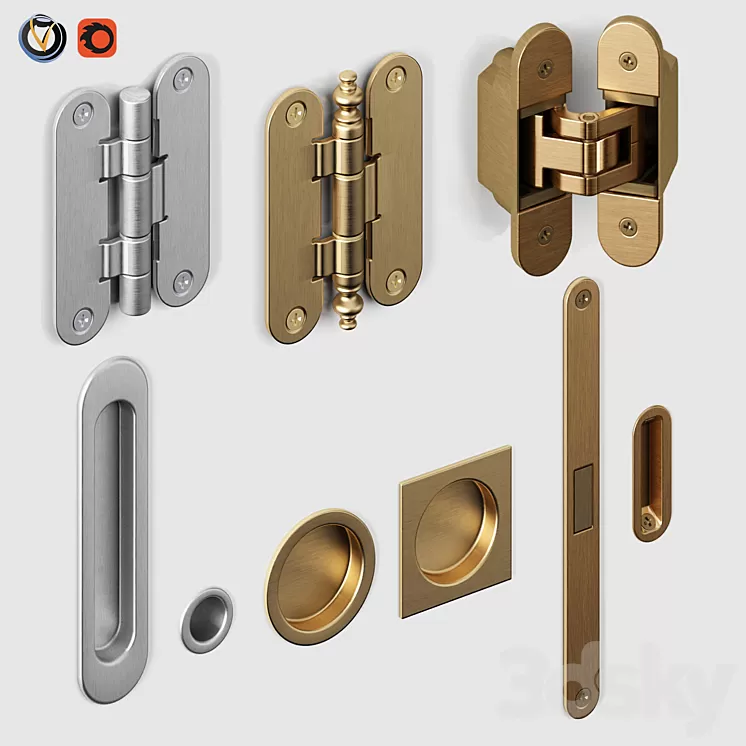 Door fittings Volkhovets from AGB and Simonswerk 3D Model Free Download