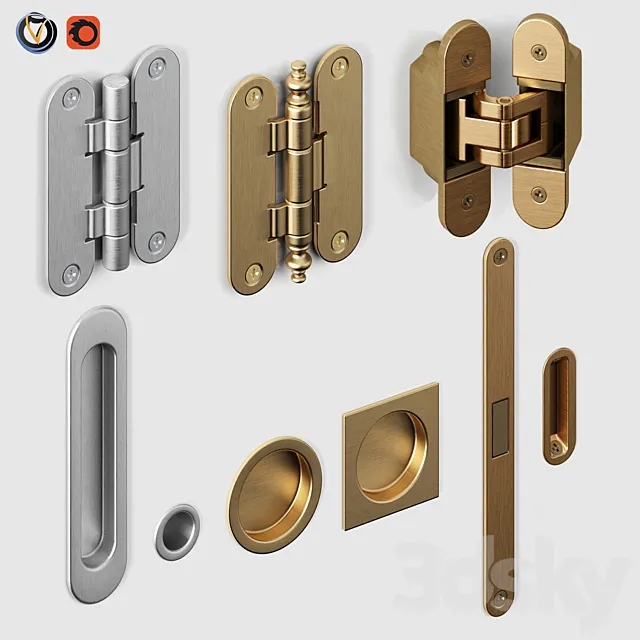 Door fittings Volkhovets from AGB and Simonswerk 3DModel