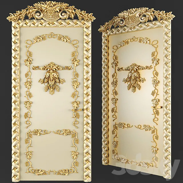 Door. Grapes. 3D Model