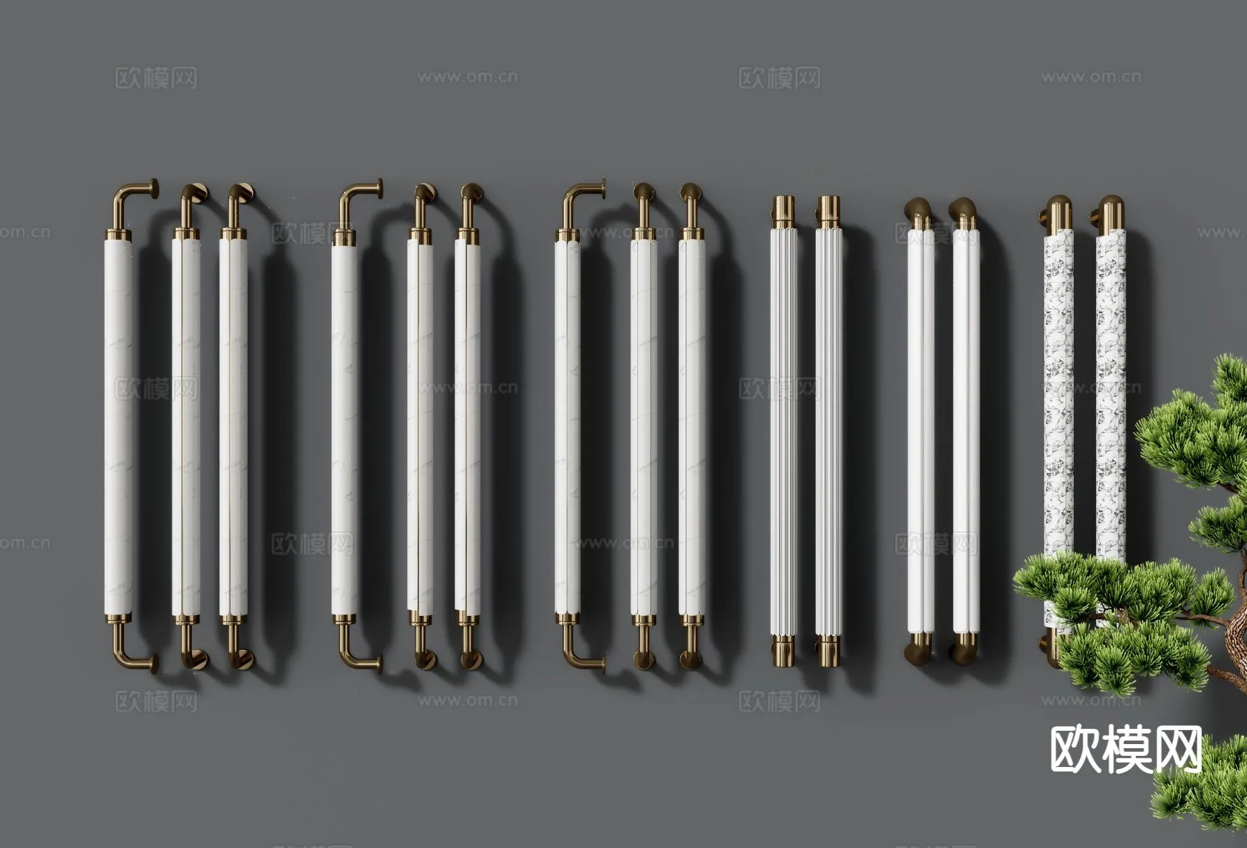 DOOR HANDLE – 3D Model For Interior Design – 11272