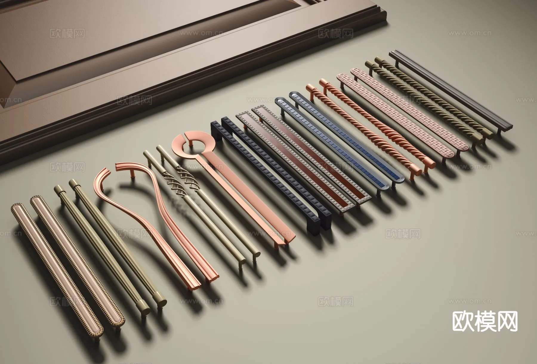 DOOR HANDLE – 3D Model For Interior Design – 11275