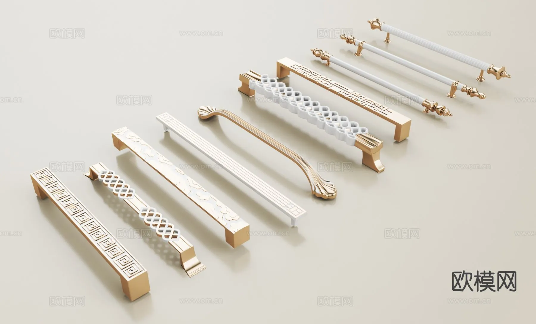 DOOR HANDLE – 3D Model For Interior Design – 11280