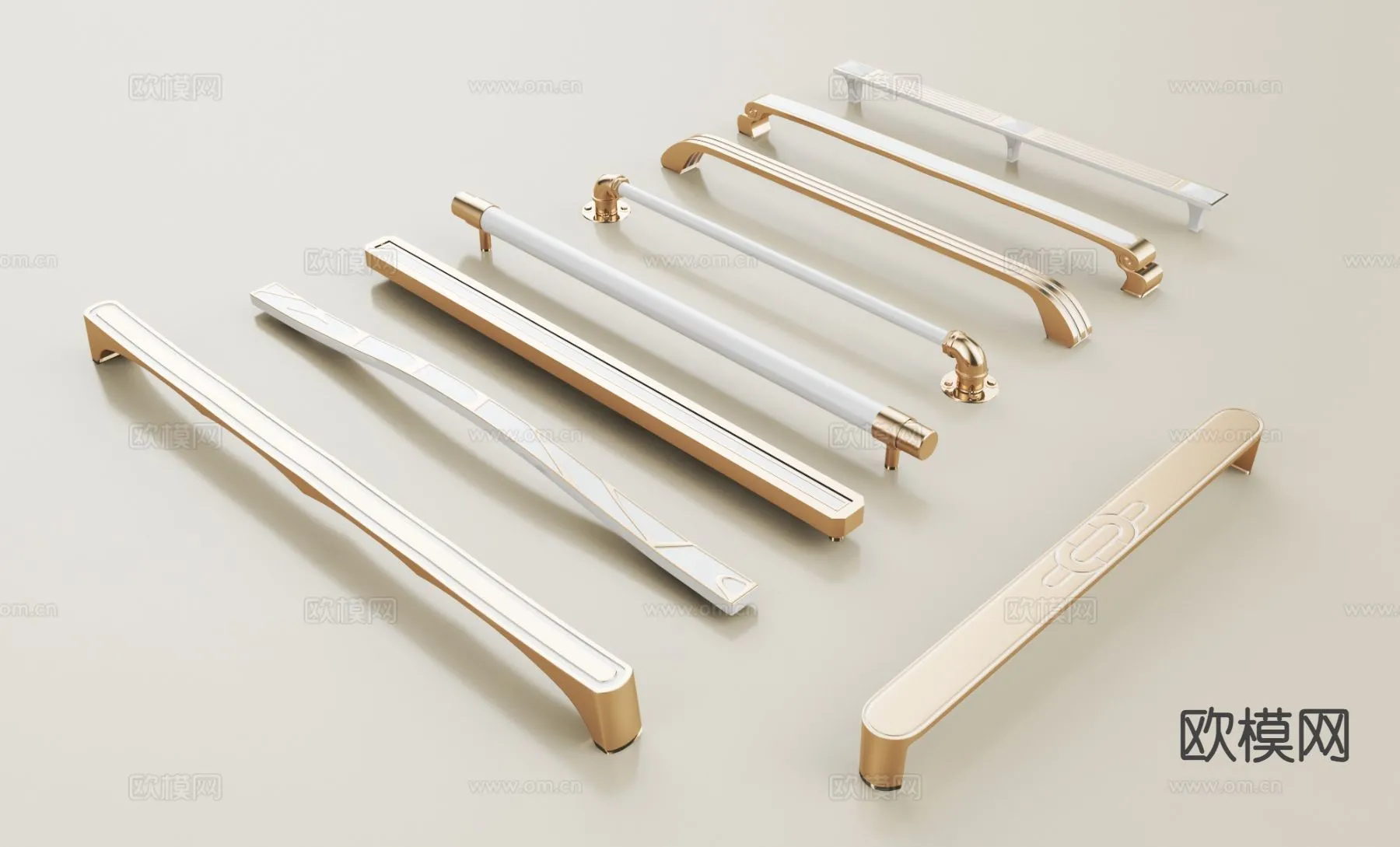 DOOR HANDLE – 3D Model For Interior Design – 11282