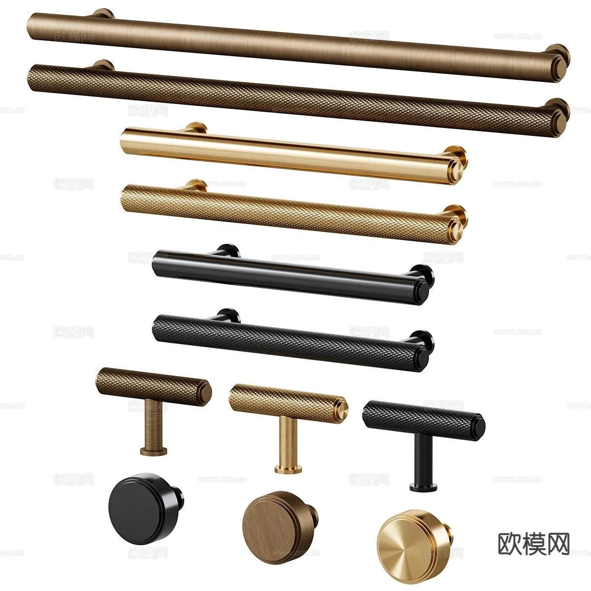 DOOR HANDLE – 3D Model For Interior Design – 11286