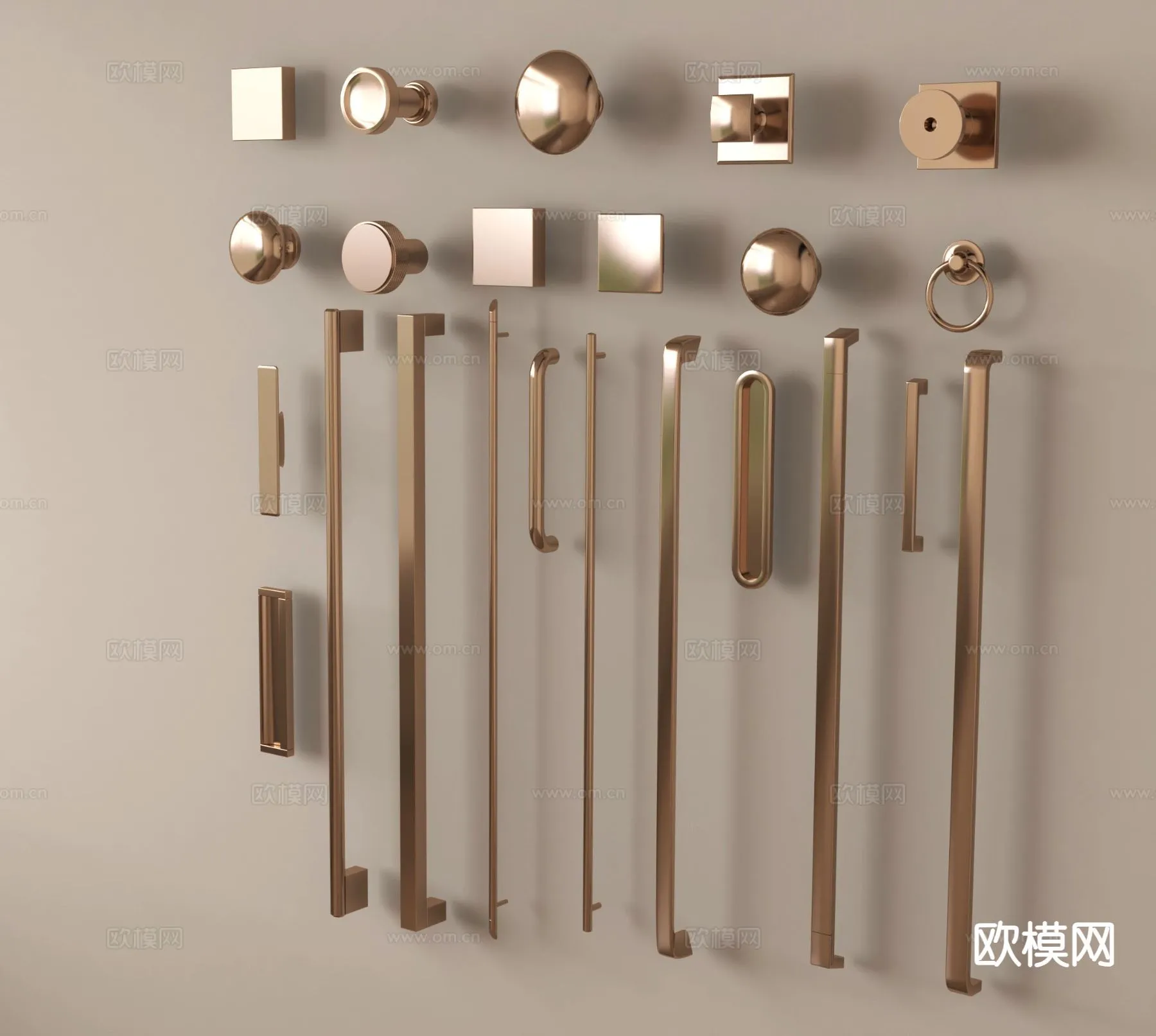 DOOR HANDLE – 3D Model For Interior Design – 11291