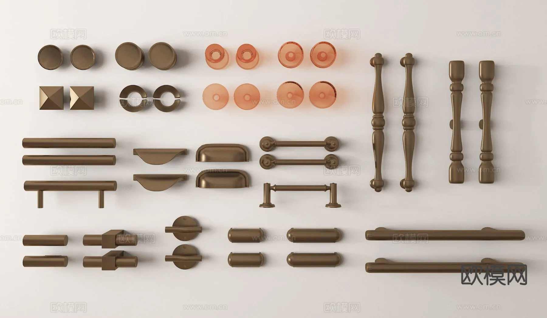 DOOR HANDLE – 3D Model For Interior Design – 11292