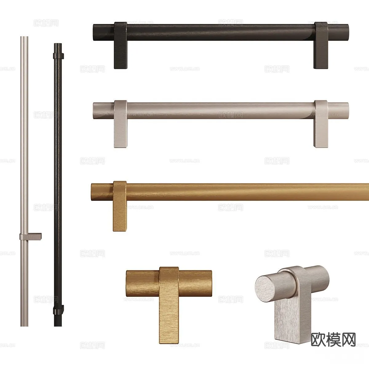 DOOR HANDLE – 3D Model For Interior Design – 11299