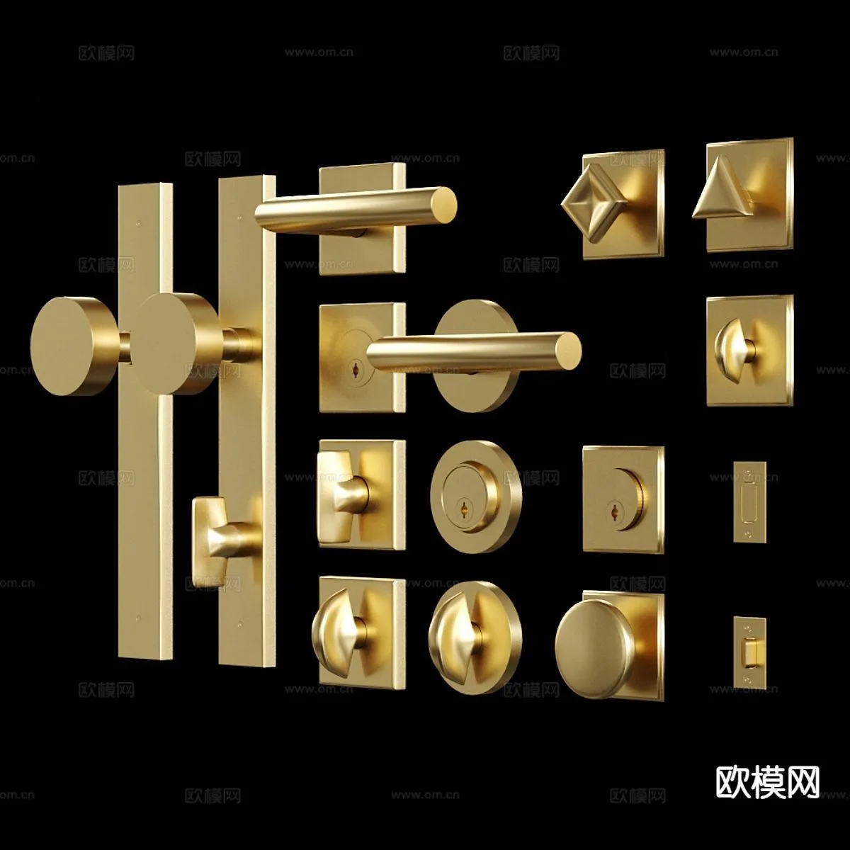 DOOR HANDLE – 3D Model For Interior Design – 11301