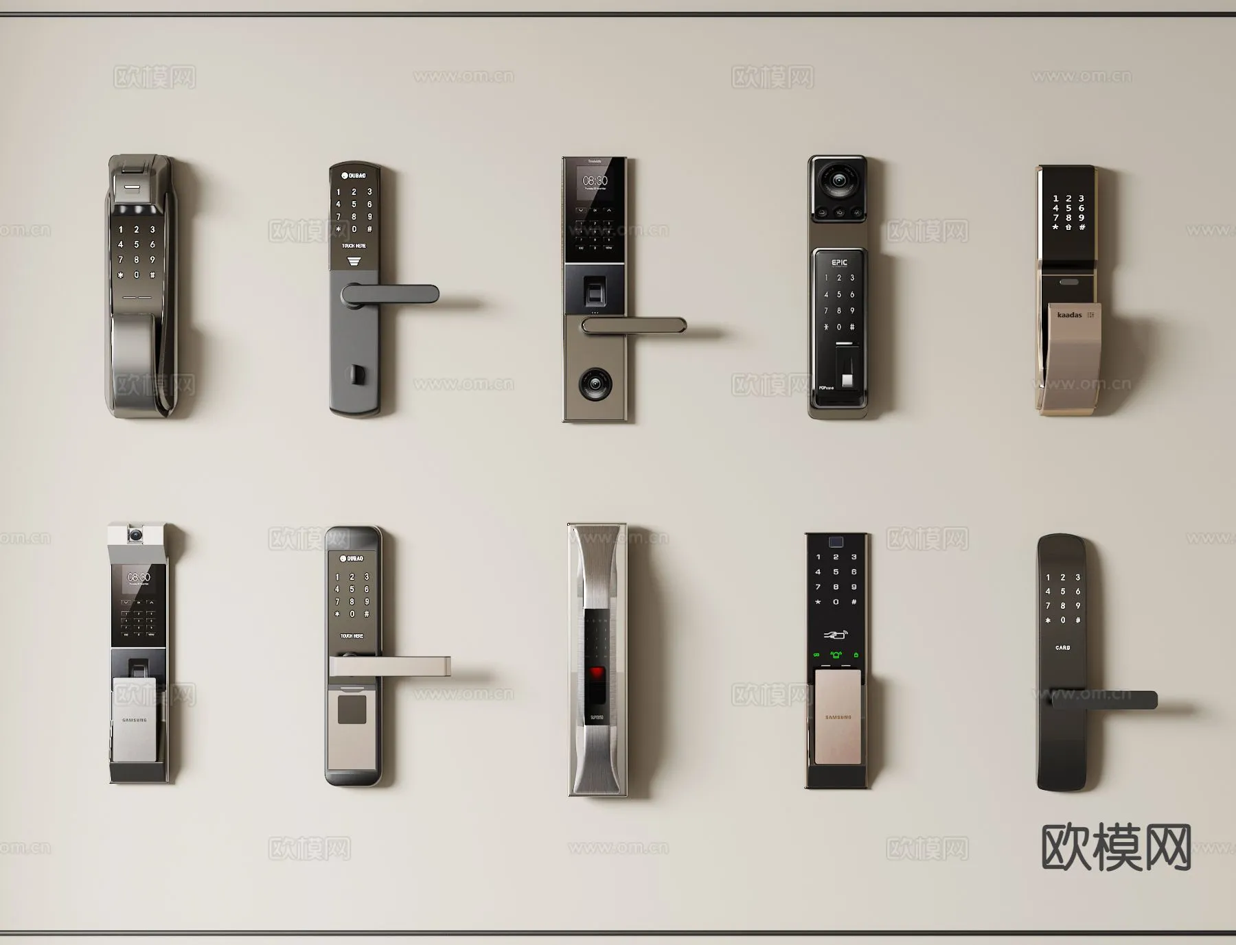 DOOR HANDLE – 3D Model For Interior Design – 11302