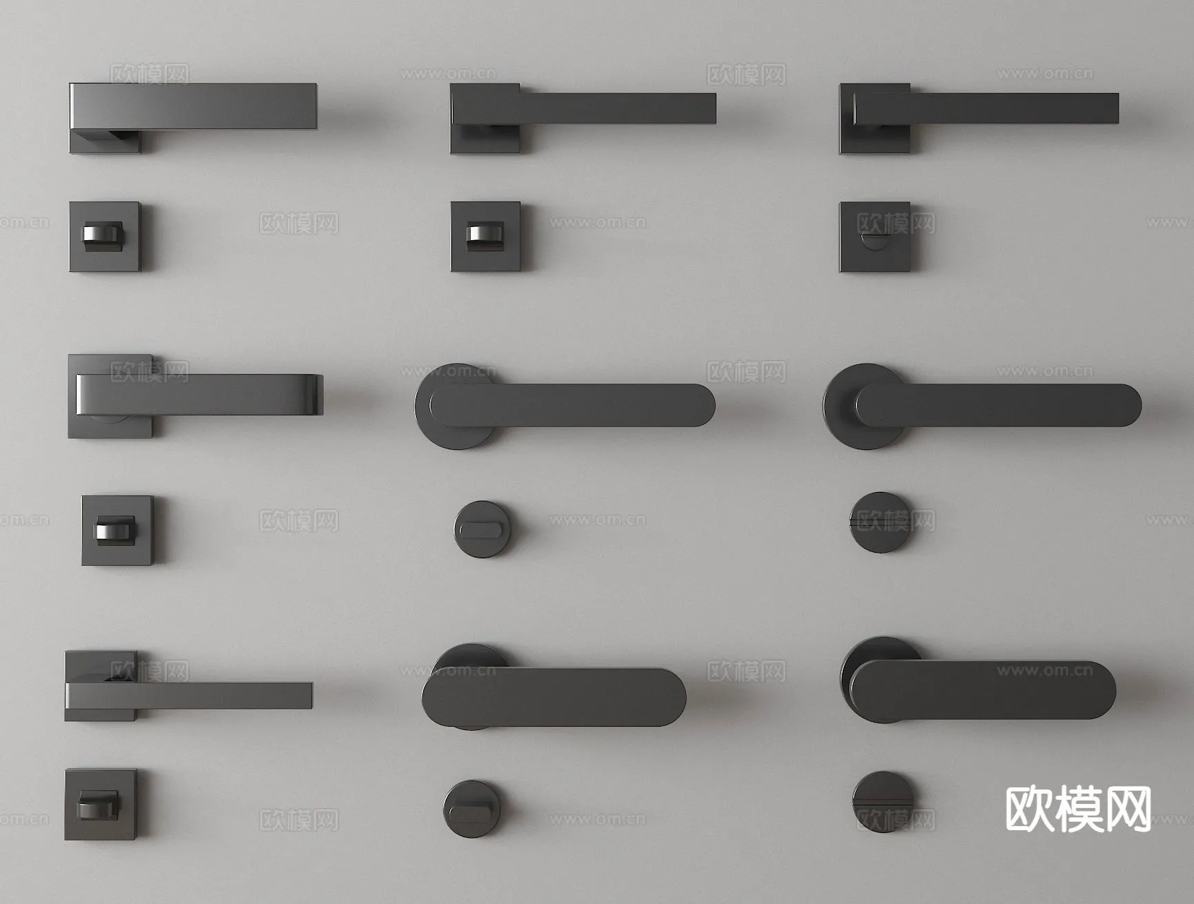 DOOR HANDLE – 3D Model For Interior Design – 11303