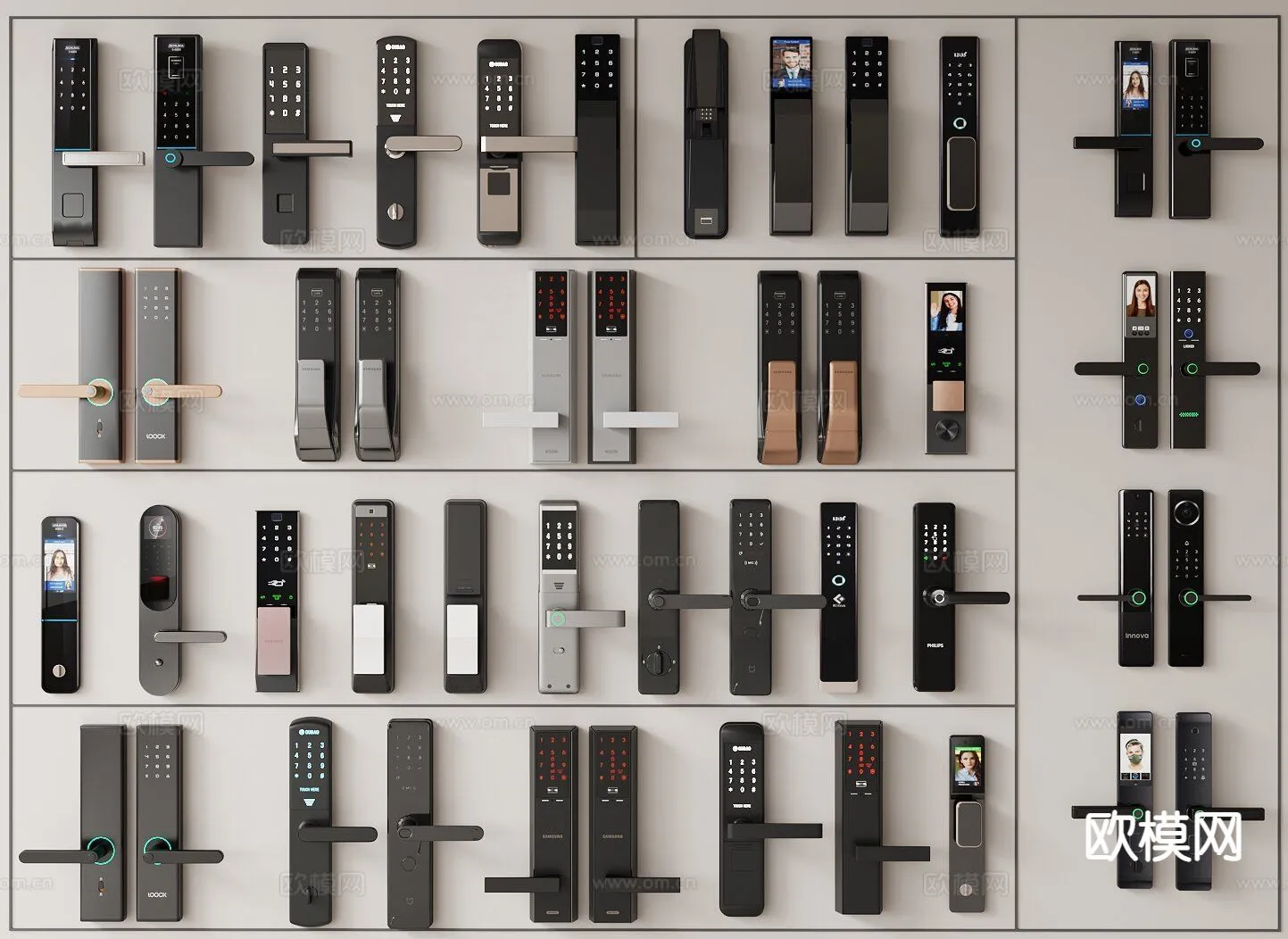 DOOR HANDLE – 3D Model For Interior Design – 11306