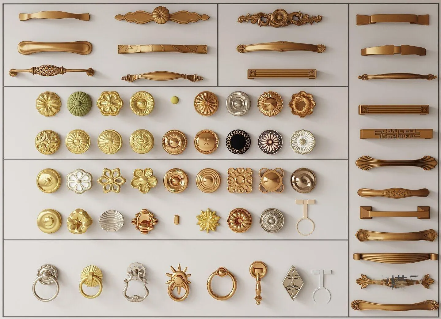 DOOR HANDLE – 3D Model For Interior Design – 11308