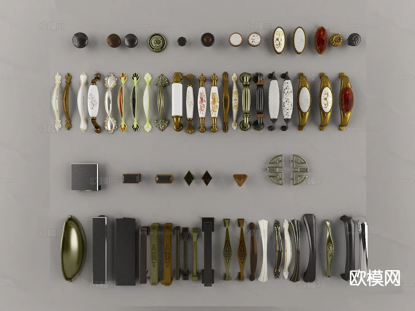 DOOR HANDLE – 3D Model For Interior Design – 11317