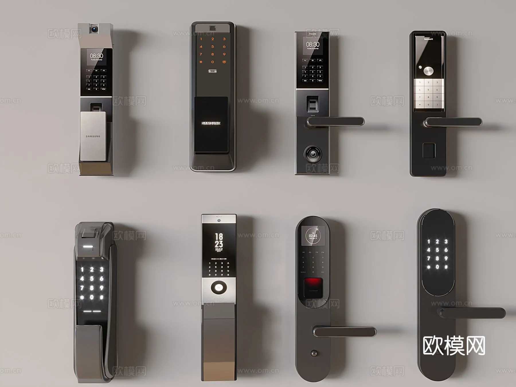 DOOR HANDLE – 3D Model For Interior Design – 11319