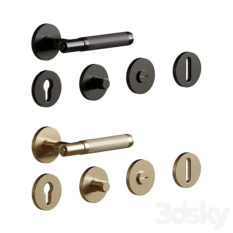 Door handle Buster and Punch 3D Model Free Download