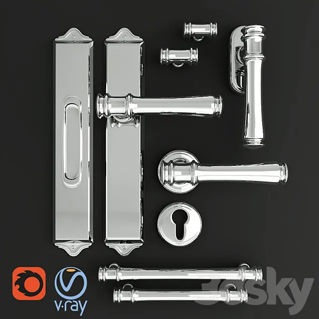 Door handle Fresia SALICE PAOLO 3D Model