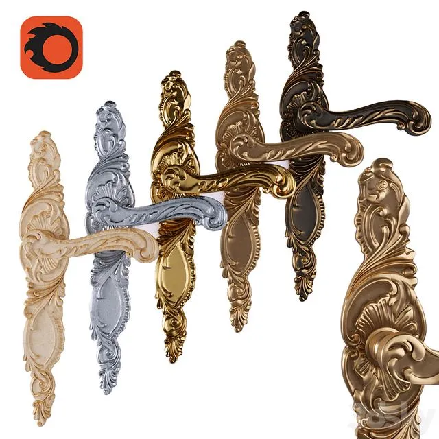 door handle GROEL ROCCO 8045 3D Model