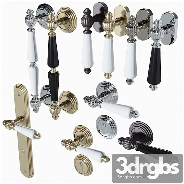 Door Handle Set Fimet Michelle 106P 3D Model Download