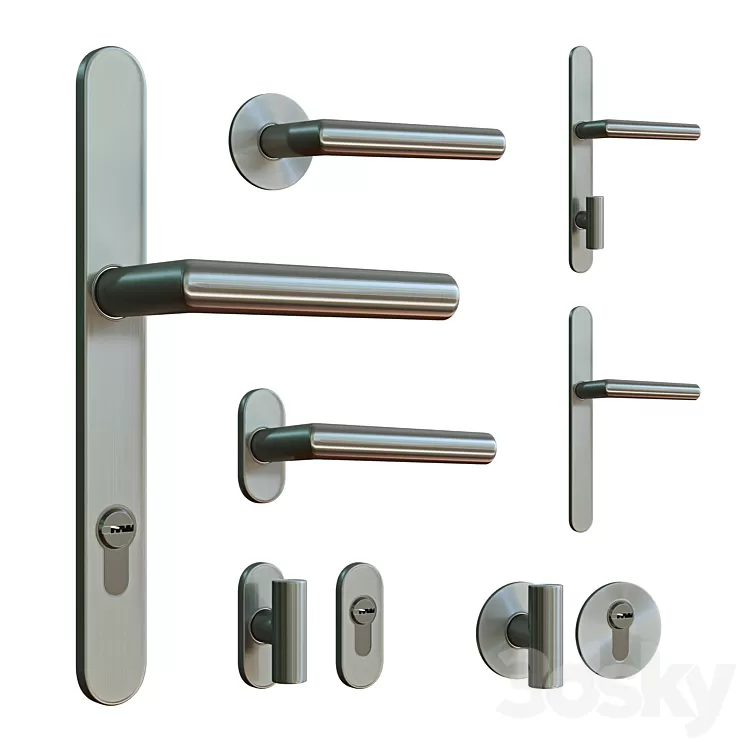 Door handles 3D Model Free Download