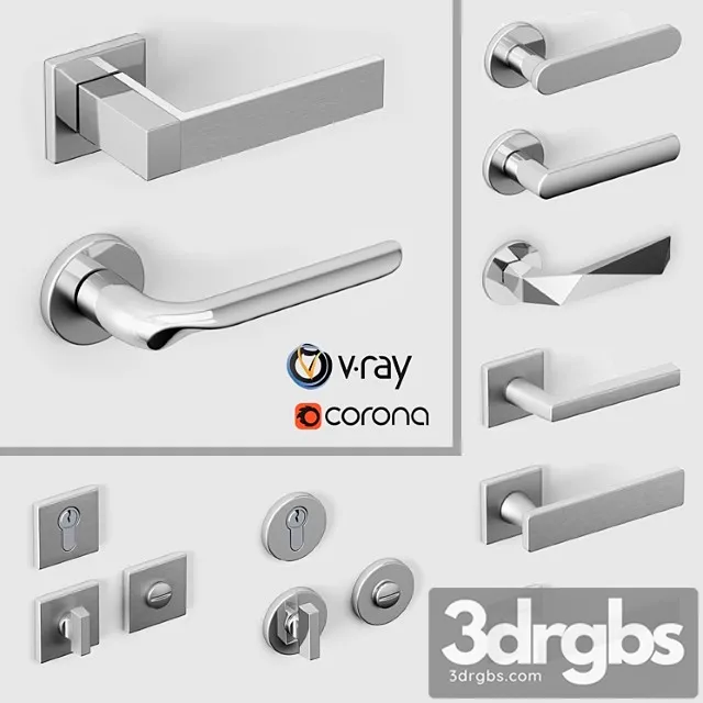 Door handles DnD by Martinelli 3D Model Download