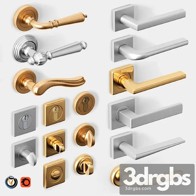 Door handles pasini fimet colombo 3D Model Download