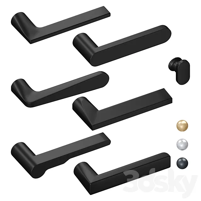 Door Handles Verum without socket 3D Model
