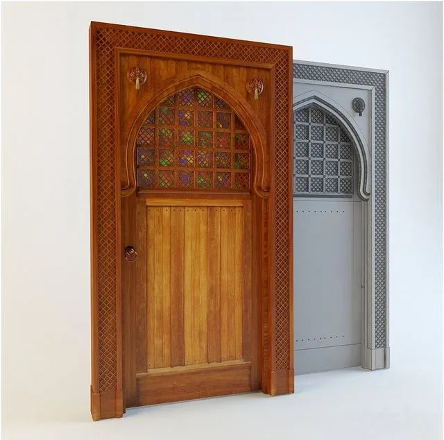 Door in Oriental style 3D Model