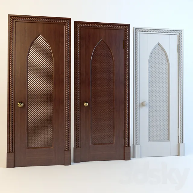 Door in Oriental style 3D Model
