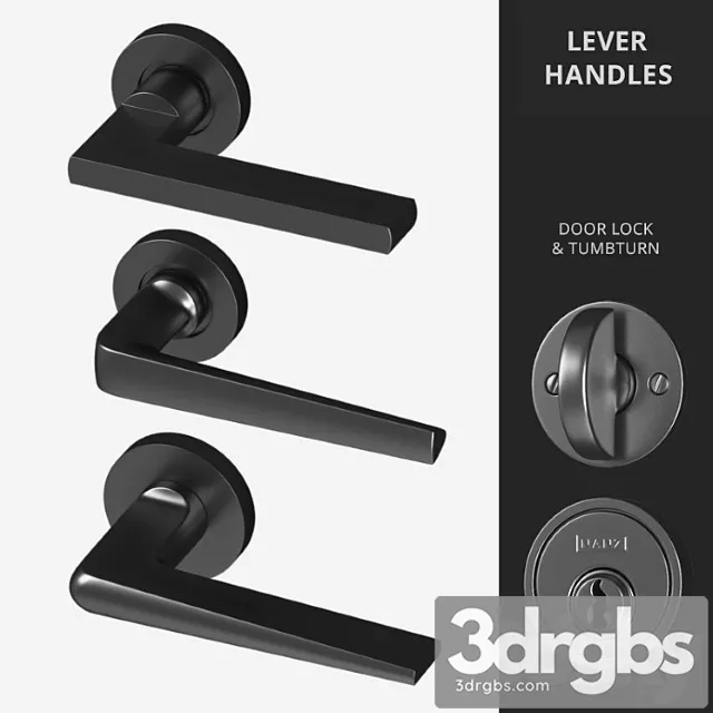 Door lever handles nanz n 2065 2085 2079 3D Model Download