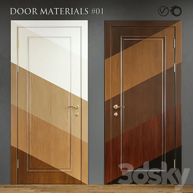 DOOR MATERIALS # 01 3D Model DOOR MATERIALS # 01 3D Model