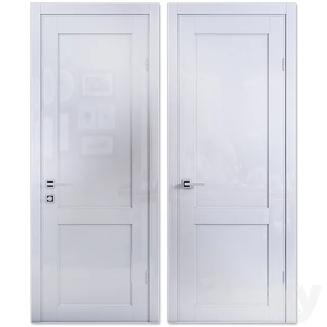 Door Mezzo Porte Elegant 58.68 WHITE Oolong 3D Model