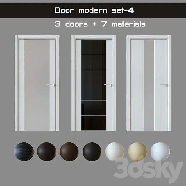 Door modern set-4 3D Model