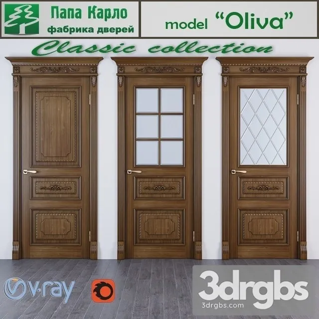 Door Oliva Series Classic 3D Model Download