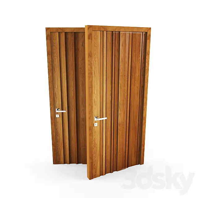 Door – Polaris – rovere taglio sega – DIFFUSE 3D Model