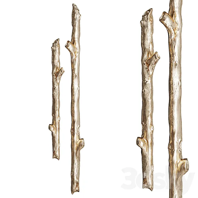 Door Pull  in branch shape 3D Model