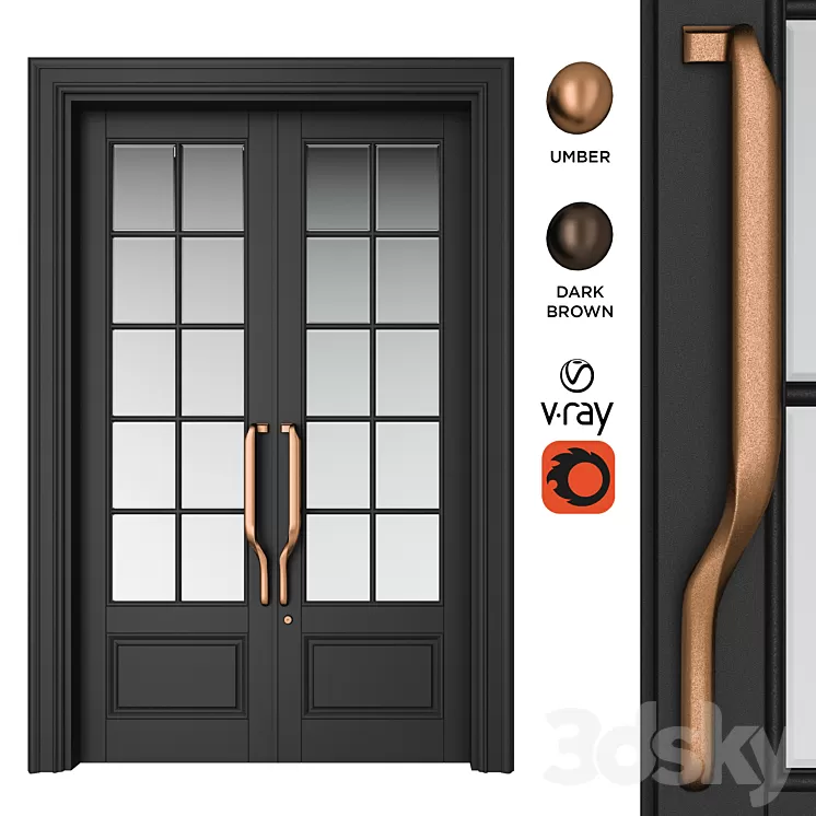 Door Set Elmes Archism T2084 3D Model