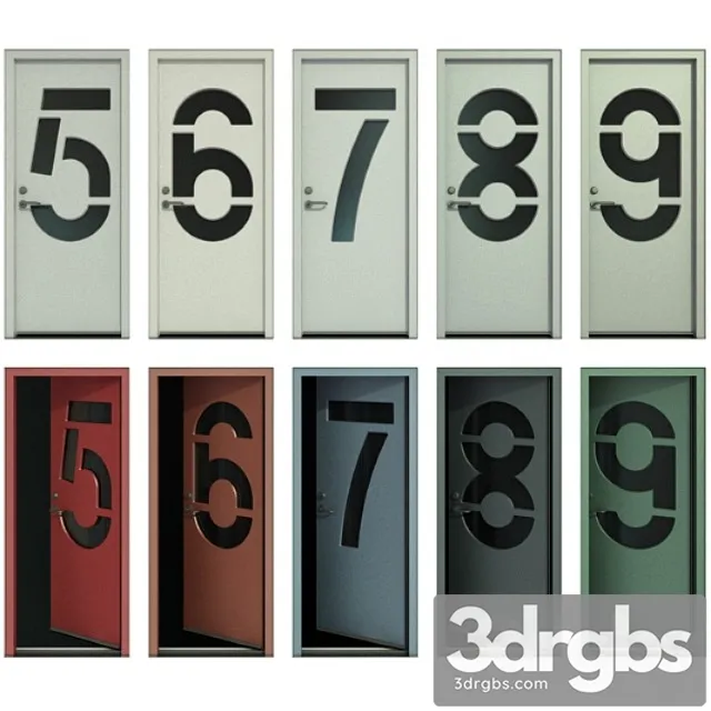 Door with numbers (part ii) 3D Model Download
