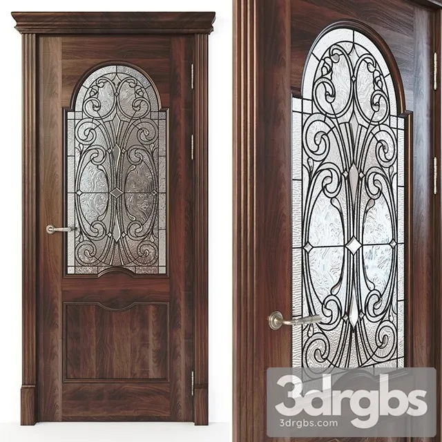 Door With Stained Glass 2 3D Model Download