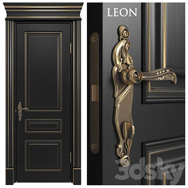 Doors Academy line Leon 4 doors part # 1 3D Model