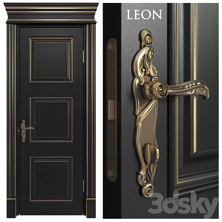 Doors Academy line Leon 4 doors part # 2 3D Model