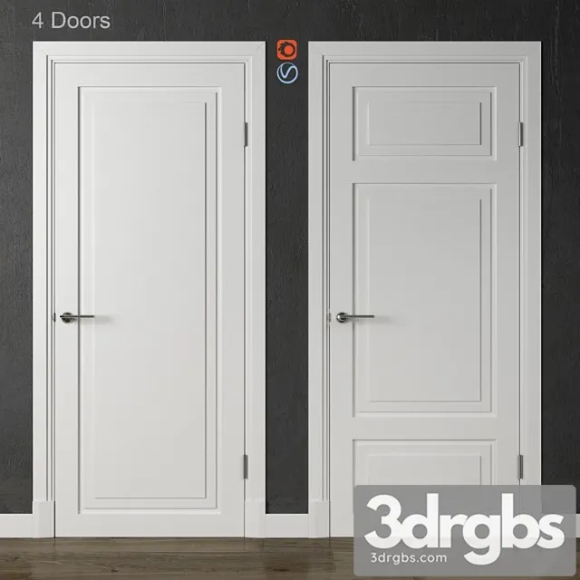 Doors academy newyork 4 doors 3D Model Download
