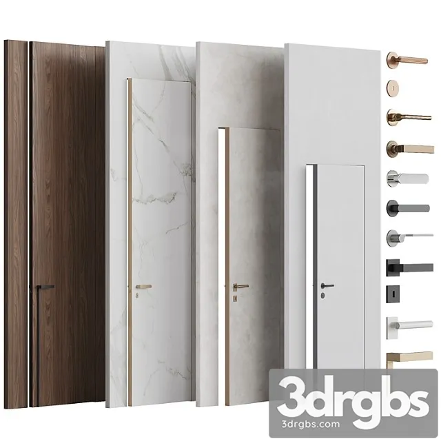 Doors Concealed Installation Plan Pro With Frame And Fittings 3D Model Download