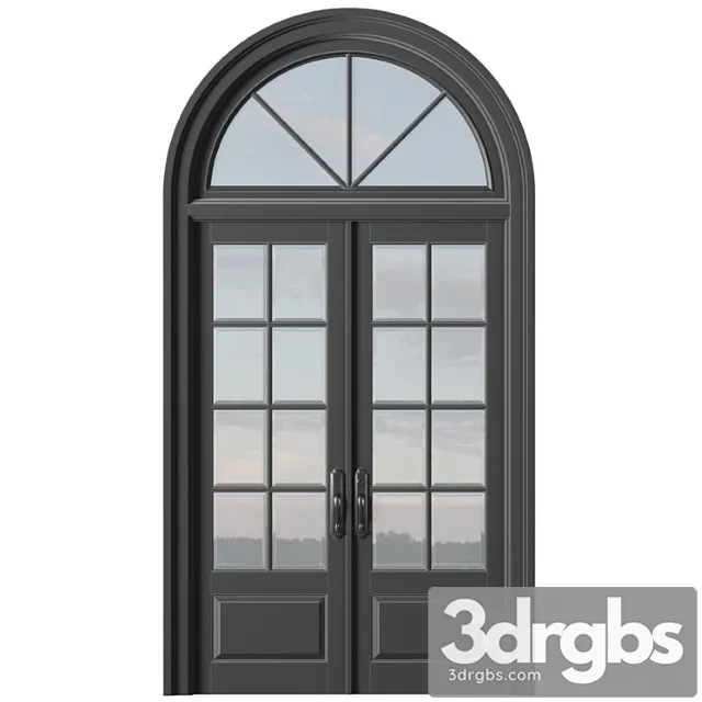 Doors Exterior Door Half Round Window 3D Model Download