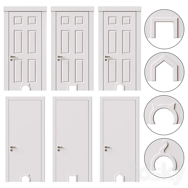 Doors for cats 3D Model Free Download