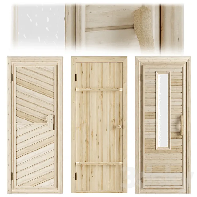 Doors for saunas and baths 3D Model