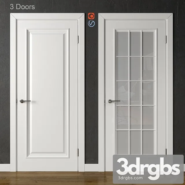 Doors of academy piemonte white (part 1) 3D Model Download