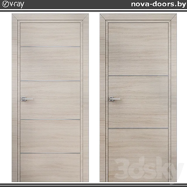 Doors Profil Doors Z (eco-blanket) 2Z cappuccino crocheted \ 7Z cappuccino cross 3DModel